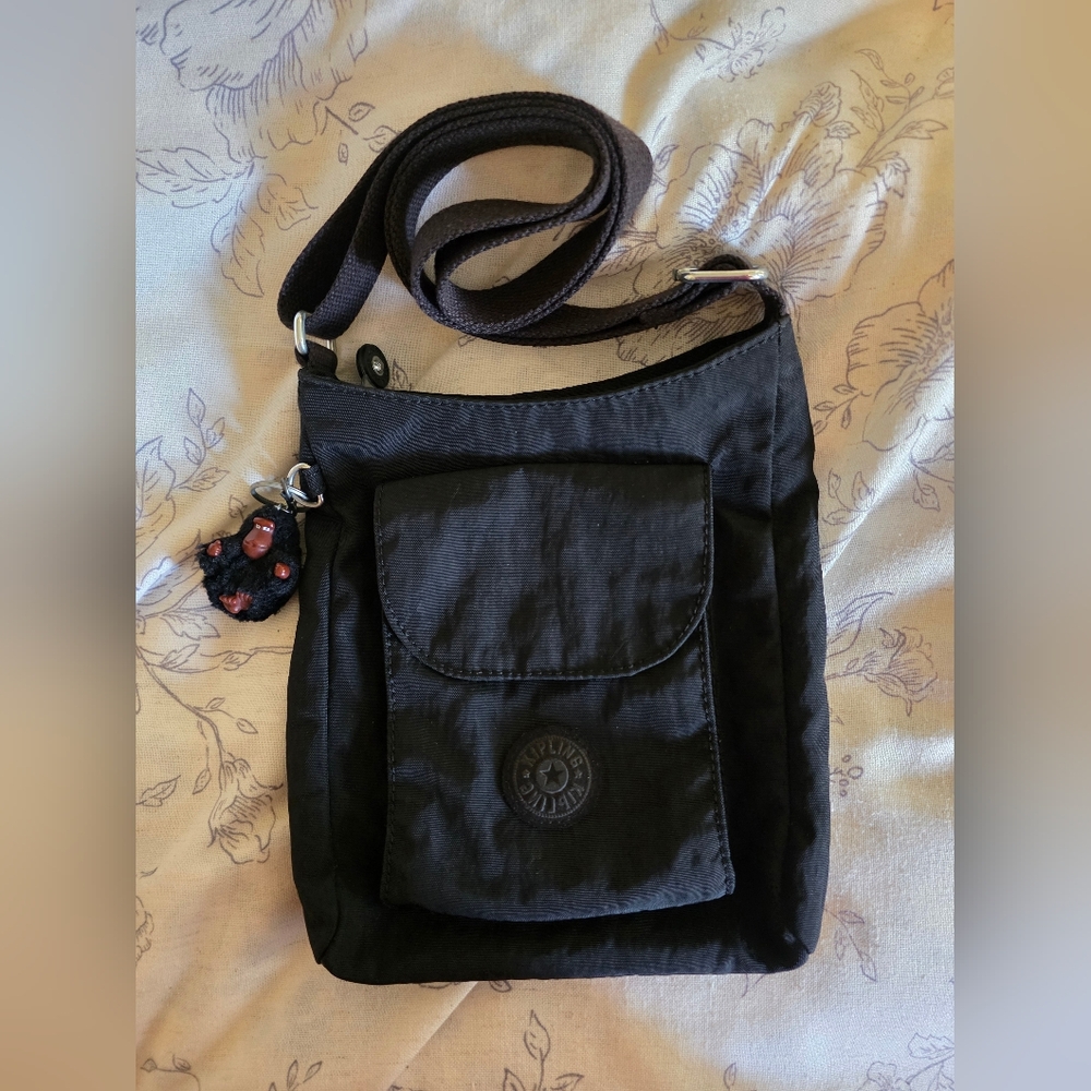 Kipling Women’s Julieta Nylon Crossbody Bag with Adjustable Strap Black